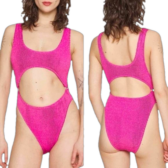Good American Other - Good American Monokini “Always Fits” in Fuchsia Pink Size 3/4 (L/XL)